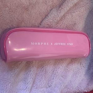 Jeffree Star Morphe X pink cosmetics bag. Zips closed. Very clean in and out